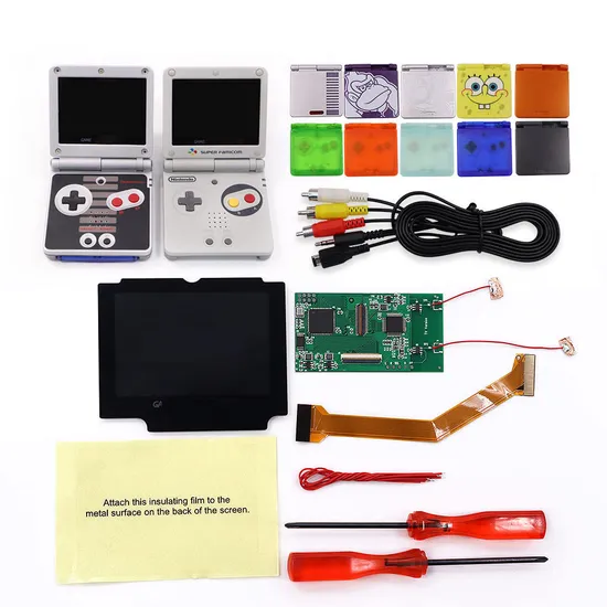 V3 TV Version DIY 3.19 Inch for Gba Sp IPS Backlight LCD TV Function with Composite Video AV Cable for Game Boy Advance Sp Console 