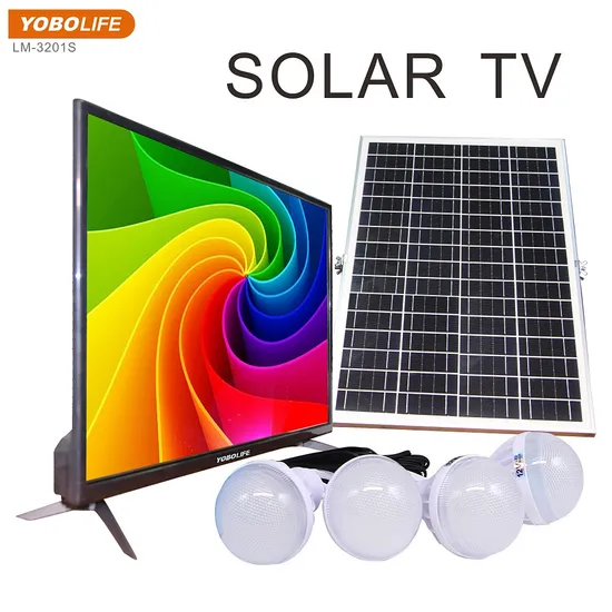 Hotsale Portable Low Watt 32inch Digital 12V Smart 32 Inch LED Solar Powered TV with Battery Panel Remote Control in China 