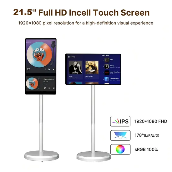 21.5 Inch HD Android Smart TV Touch Screen Wireless Monitor Interactive Touch LCD TV with Built