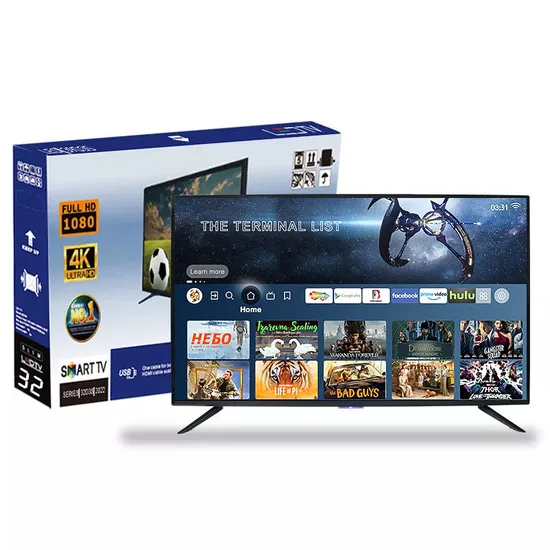 Factory Direct Sale Television 4K Ultra HD LED TV LCD TV Custom 40 43 50 55 65 Inch Flat Screen Android Smart TV 
