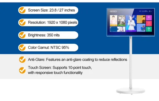 Smart Touch Screen Mobile TV 23.5