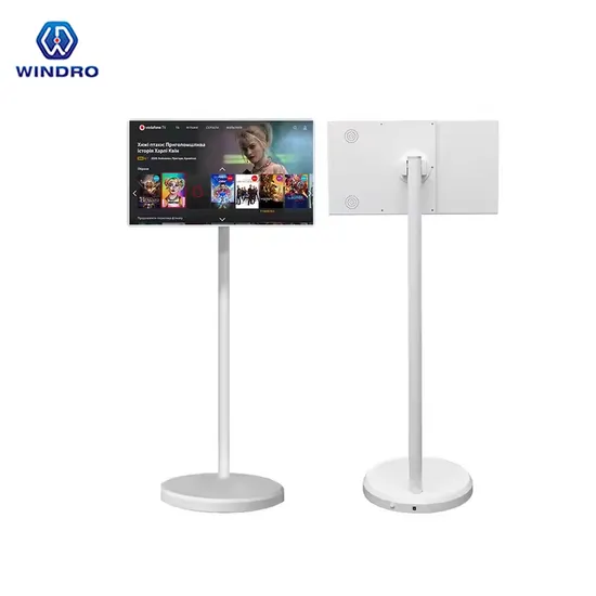 32 Inch Android 4+64GB 6000mAh Smart Portable Touchscreen TV with Flip Display Stand and WiFi Display 